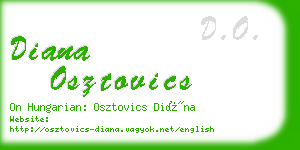 diana osztovics business card